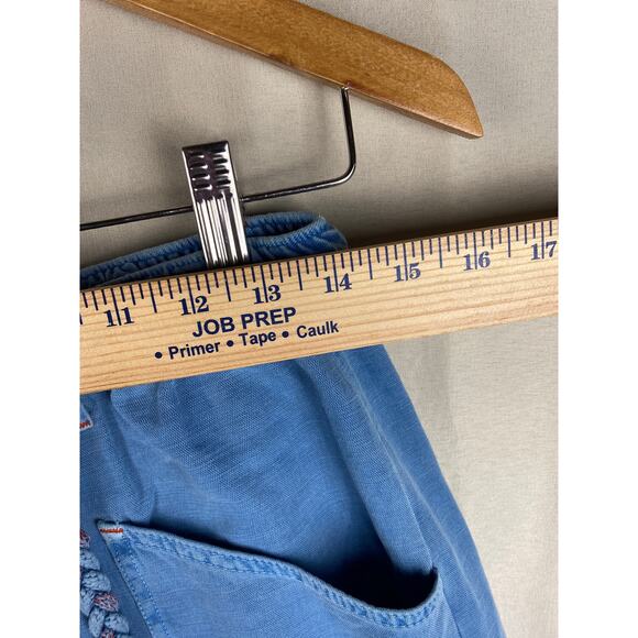 Dr Collectors Teddy Forever Pants Sz Large Blue Linen/Cotton Harem Slouchy - Picture 5 of 10